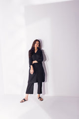 2 Pc Open Style Shirt with Loops & Culotes - Janaan Clothing