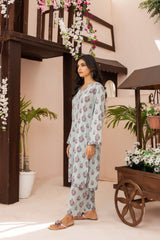 2PC Light Blue Lawn Printed Stitched Suit - Janaan Clothing