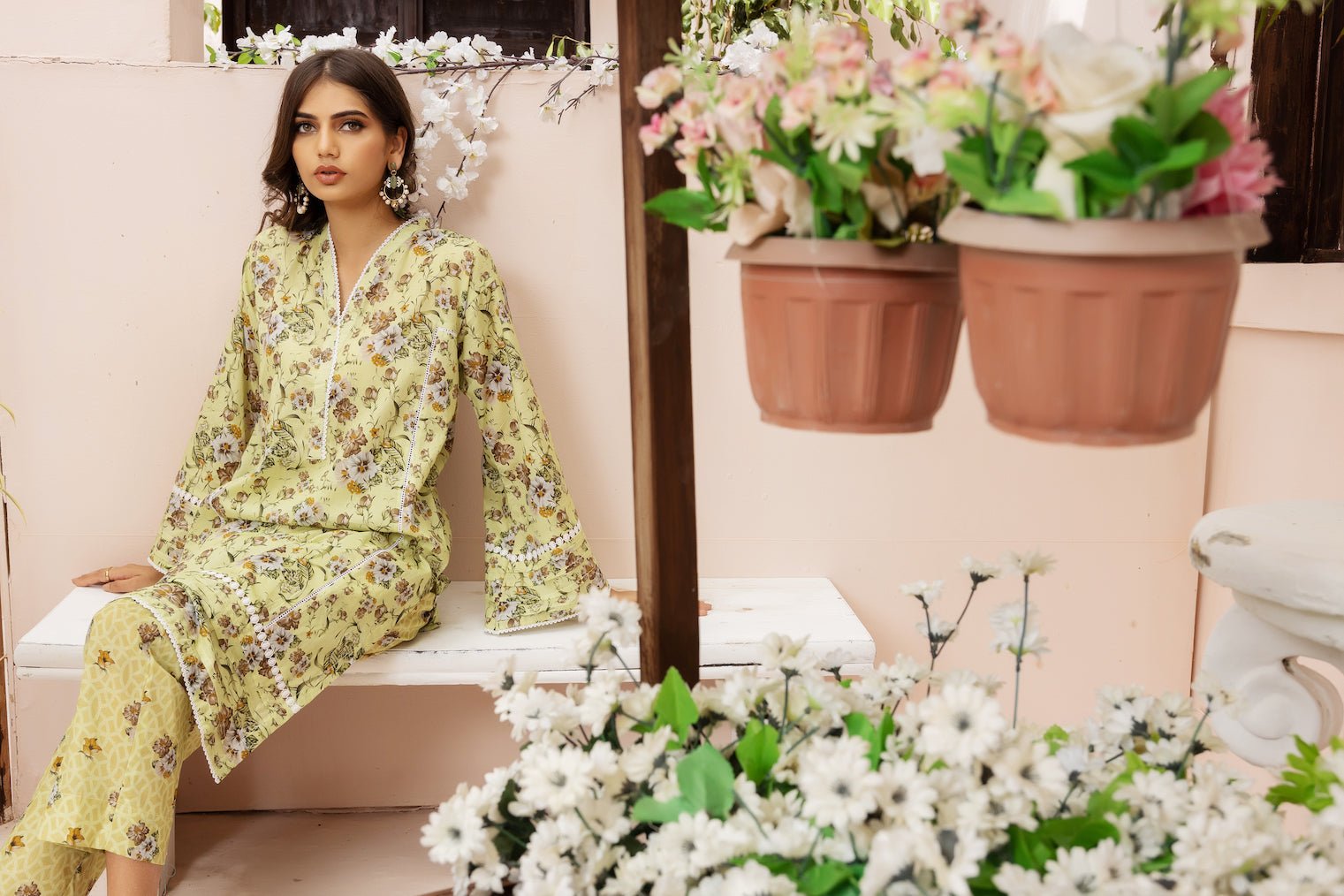 2PC Light Green Lawn Printed Stitched Suit - Janaan Clothing